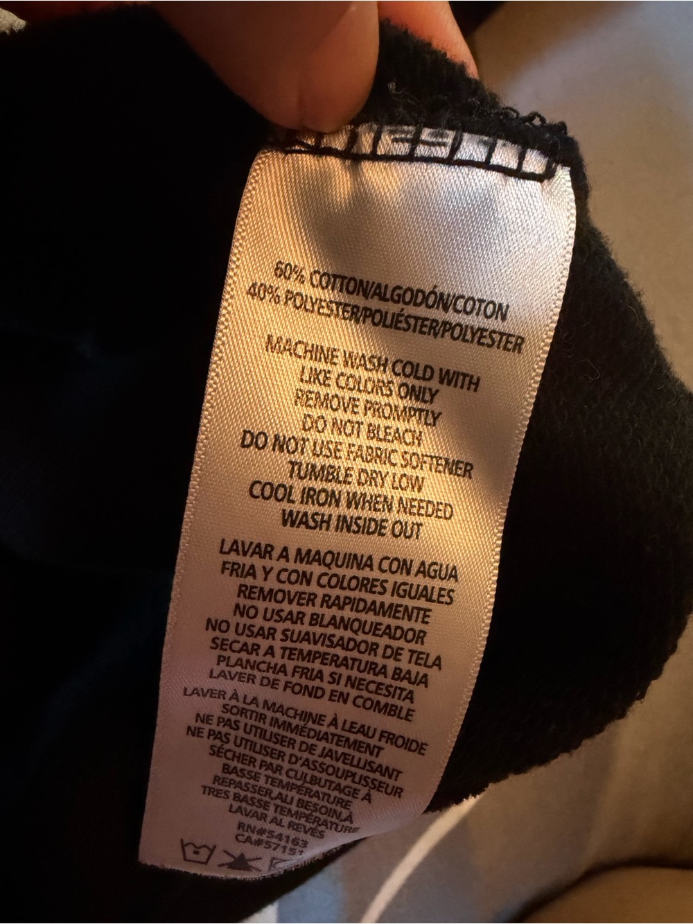 Calvin Klein Jeans Black Hoodie with Multicolor Logo - Picture 5 of 5